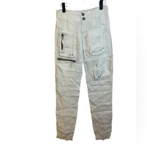 Pete & Greta Johnny Was Marika White Cargo Pants
